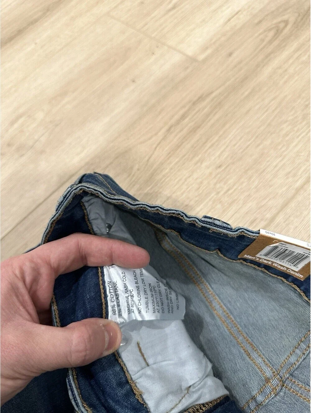 NWT No Limbits Blue Dark wash Denim Jeans Stretch Hidden Zippers Mens 30x30